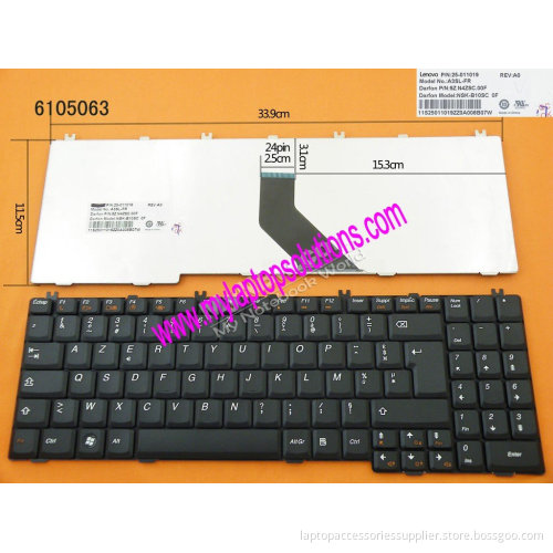 Laptop Keyboard Replacement For Lenovo V560 B550 Black Fr 9z.n4zsc.00f Nsk-b10sc 0f 25-011019 A3sl-fr Notebook Keyboard
